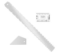 Namvo 3 Piezas Luthier Herramienta de medición Guitarra bajo Cuello diapasón Pines Regla de diapasón Horizontal Cuello Curva medición y reparación Conjunto de Herramientas