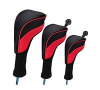 Namvo 3 unids/Set Golf Conductor Madera Cabeza Club Cubre Equipo Polo Manga Protectora professinal Golf Putter Cabeza Protectores Rojo