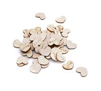 Namvo 300pcs Artesanía de Madera del Amor de la Boda del corazón de la Tabla Scatter de la decoración
