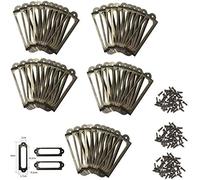 Namvo 50 soportes de etiquetas de metal de latón para archivador, cajón, etiquetas, soportes para tarjetas, 60 x 17 mm, marcos de etiquetas con tornillos para biblioteca de oficina