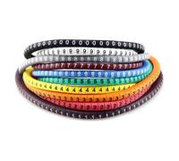 Namvo 500 marcadores de Cable EC-0 de 0 a 9, Herramienta de Marcado de Color Digital para Tubo numérico de 1,5 mm2, identificación de cableado, Manga Aislante, Tubo de número de Cable Retardante