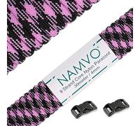 Namvo 550 - Cuerda de paracaídas Mil Spec Tipo III, 9 hebras Interiores, de Nailon, Fuerte Resistencia a la Rotura, 100 pies, Color Rosa