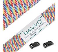 Namvo 550 Paracord Mil Spec Tipo III Cable de paracaídas de 7 Cuerdas Longitud 100 pies / 30 Metros - Arco Iris