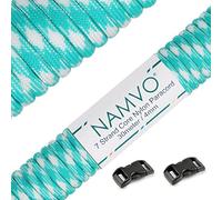 Namvo 550 Paracord Mil Spec Tipo III Cable de paracaídas de 7 Cuerdas Longitud 100 pies / 30 Metros - Azul Lago Camo Diámetro 4.00mm
