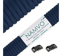 Namvo 550 Paracord Mil Spec Tipo III Cable de paracaídas de 7 Cuerdas Longitud 100 pies / 30 Metros -Azul Marino