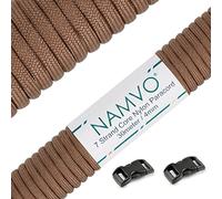 Namvo 550 Paracord Mil Spec Tipo III Cable de paracaídas de 7 Cuerdas Longitud 100 pies / 30 Metros - Caqui