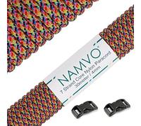 Namvo 550 Paracord Mil Spec Tipo III Cable de paracaídas de 7 Cuerdas Longitud 100 pies / 30 Metros, Color Floral