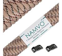 Namvo 550 Paracord Mil Spec Tipo III Cable de paracaídas de 7 Cuerdas Longitud 100 pies / 30 Metros - Desierto Camo