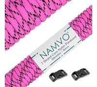 Namvo 550 Paracord Mil Spec Tipo III Cable de paracaídas de 7 Cuerdas Longitud 100 pies / 30 Metros -Glitter Jump Point