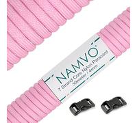 Namvo 550 Paracord Mil Spec Tipo III Cable de paracaídas de 7 Cuerdas Longitud 100 pies / 30 Metros - Rosa