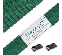 Namvo 550 Paracord Mil Spec Tipo III Cable de paracaídas de 7 Cuerdas Longitud 100 pies / 30 Metros - Verde