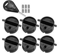 Namvo 6 unidades de ranura para timón de cola de tabla de surf FCS FIN G5 caja con llave de tornillo, color negro
