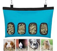 Namvo Bolsa de alimentación de heno para conejos, almacenamiento de comedero de heno para conejillos de indias, heno de alimentación colgante para animales pequeños, tamaño grande, tela Oxford 600D,
