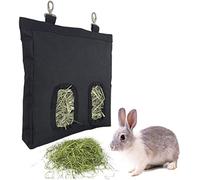 Namvo Bolsa de alimentación de heno para Conejos, Conejillos de Indias, alimentador de heno para Conejo, Conejillo de Indias, Negro