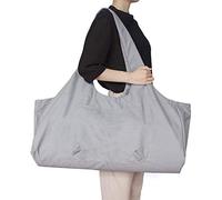 Namvo Bolsa grande multiusos para esterilla de yoga, bolsa de gimnasio, esterilla de yoga, bolsa de transporte con bolsillo lateral, se adapta a la mayoría de tamaños de esterillas, color gris