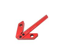 Namvo Buscador central cuadrado para carpintería, ángulo recto de 45/90 grados, regla de carpintero, herramienta de medición de carpintería, color rojo