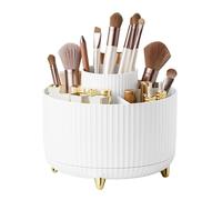Namvo Caja de Almacenamiento de Maquillaje Giratoria de 360° Caja de Almacenamiento de Cosméticos con 5 Compartimentos Caja de Almacenamiento de Brochas de Maquillaje Giratoria para Dormitorio of