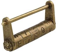 Namvo Cerradura de contraseña vintage, palabras inglesas antiguas de aleación de zinc, decoración artesanal para gabinete, joyería, caja de madera, 37 x 79 mm