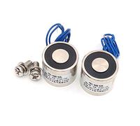 Namvo Electroimán de succión KK-P30/25 de 8 kg, electroimán de 12 V CC, electroimán de elevación electromagnético electromagnético (2 unidades)