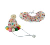 Namvo Gorro de cumpleaños para Gato, Perro, Princesa, Disfraz de Bandana, Bufanda, Perro, cumpleaños, Babero de Malla, Juego de decoración de Fiesta