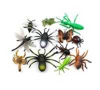 Namvo Juego de 12 insectos de simulación, insectos de plástico y figuras de insectos, juguetes grandes para la educación de los niños, juguetes de Halloween y regalos de cumpleaños