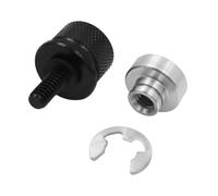 Namvo Juego de 2 tornillos para asiento de motocicleta para Harley, tornillo de banco de 6 mm con clips en C, arandela, guardabarros trasero, tuerca de tornillo, color negro