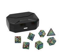 Namvo Juego de 7 Dados DND Recargables con Caja de Carga, Dados electrónicos LED, Juegos poliédricos de Mazmorras y Dragones para Juegos de Mesa DND, Juego de rol MTG Pathfinder