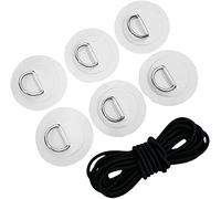 Namvo Kit de Aparejo de Tabla de Remo Sup con 6 Parches de Anillo en D y cordón elástico de Choque para PVC, Kit de fijación de Cubierta Inflable de Barco, Accesorios para Kayak