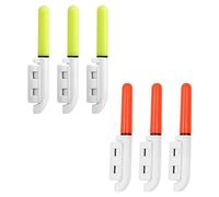 Namvo Lot de 6 cloches d'alarme de pêche, lumières de Pointe de canne pour la pêche de Nuit, bâtons lumineux étanches Avec Boucle, pour canne à pêche en mer, accessoire de pêche pour Les ama