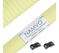 Namvo Luminosa Brillan en la Oscuridad Paracaidistas del Cable 550 Tipo III 7 Trenza del Cable Paracord 100% Nylon - Aamarillo