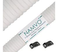 Namvo Luminosa Brillan en la Oscuridad Paracaidistas del Cable 550 Tipo III 7 Trenza del Cable Paracord 100% Nylon - Blancoo