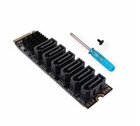 Namvo M2 NGFF NVME M-Key PCI Express to SATA 3.0 6Gbps 6 puertos Adaptador Convertidor Hard Drive Extension Card