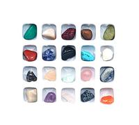 Namvo Mineral Rock Sorte getrommelt grob Edelstein Meteorit Fragment Heilung Energie Kristall Sammlung Box (20pcs getrommelt Mini-Steine)