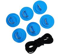 Namvo Paddle Board Patch Sup Bungee Deck Rigging Kit con 6 Piezas de Parche de Anillo en D y Cable de Choque elástico para PVC, Kit de fijación de Cubierta de Barco Inflable, Accesorios de Kayak