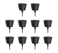 Namvo Paquete de 10 cestas de Fertilizante de Malla, macetas de jardín, pecera portátil con Tapa, Vasos nutritivos para Plantar bonsái de orquídeas suculentas