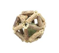 Namvo Paquete de 2 bolas de hierba gatera, molienda de dientes, bolas de hierba gatera para gatos, bola rodante de madera natural, bolas interactivas para gatos, aumento del apetito y limpieza de la