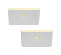 Namvo Paquete de 2 Luces nocturnas con Sensor de Movimiento, luz Nocturna para escaleras, luz Blanca cálida, Recargable por USB, Encendido/Apagado automático, Sensor de Movimiento, Adecuado para