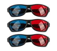 Namvo Paquete de 3 Gafas 3D Rojas y Azules Gafas 3D Anaglifo Cian Gafas de Películas y Juegos Gafas de Visualización 3D para Monitor de Computadora Cine en Casa Pantalla de Cine