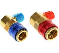 Namvo par HVAC 1/4 R134a Hola Baja Aire Acondicionado Conectores Rápidos Adaptadores Kit de Acoplador para Reemplazo de Coches Automáticos