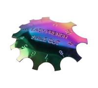 Namvo Plantilla de uñas Francesa y Borde de Corte de línea de Sonrisa, Herramienta de manicura de Acero Inoxidable para Puntas francesas, Plantillas de Arte de uñas para Corte y diseño