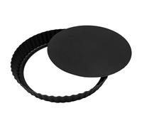 Namvo Plat à Quiche 20 cm, moule à Quiche et moule à tarte de Haute qualité, plat à pâtisserie en Acier au Carbone antiadhésif Avec Base Amovible, plat à Quiche Profond Rond cannelé