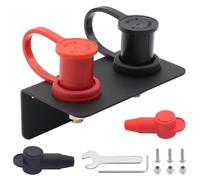 Namvo Poste de batería con Kit de Soporte de Montaje con Tapa roja y Negra Profesional para Auto UTV RV Truck Accesorio de Perno de 3/8"