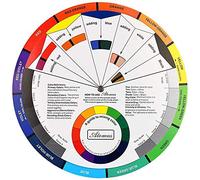 Namvo Rueda de Color, Guía de Aprendizaje de Mezcla de Pintura Herramienta de enseñanza de Clase de Arte para Tabla de Mezcla de Maquillaje Tabla de Color Mezclado 9.8 Pulgadas / 25 cm