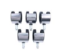 Namvo Rueda de repuesto para silla de oficina, juego de 5 ruedas de repuesto de poliuretano para sillas giratorias de 11 mm, protege tu alfombra/madera dura (sin ruido)