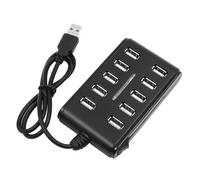 Namvo Station d'accueil USB2.0 HUB Hub USB 10 Ports Avec commutateur pour périphérique d'interface PC Portable