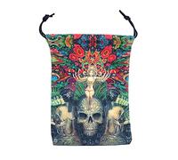 Namvo Tarot Bolsa de Almacenamiento Runas celtas Bolsa con cordón 13x18CM, Terciopelo Grueso Bolsas de Regalo Símbolo Bordado Joyas Bolsas de Cristal Tarjeta