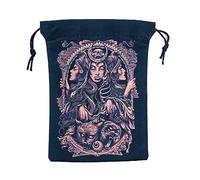 Namvo Tarot Bolsa de Almacenamiento Runas celtas Tarot Tarjetas Bolsa de Almacenamiento Bolsa con cordón 13x18CM, Terciopelo Grueso Bolsas de Regalo Símbolo Bordado Joyas Bolsas de Cristal Tarjeta