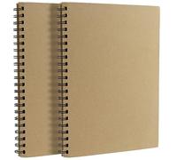 NAMYEUT 2 Piezas de Cuaderno de Bocetos A4 con Espiral, 30 Hojas, 60 Páginas, 160 g/m², Blocs de Dibujo con Encuadernación A4 en Blanco, Cuadernos en Blanco para Bocetos y Dibujo, Caracteres