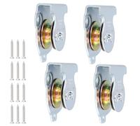 NAMYEUT 4 ruedas de 37 mm para cuerdas, polea de acero con tornillos, polea de inversión, rueda de polea para cuerdas, cuerda de acero, capacidad de carga 190 kg