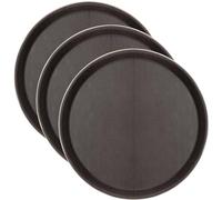 NAMYEUT Bandeja redonda de plástico para camarero de 28 cm, redonda, de plástico, antideslizante, para cocina, cafetería, panadería, restaurante (3 unidades)